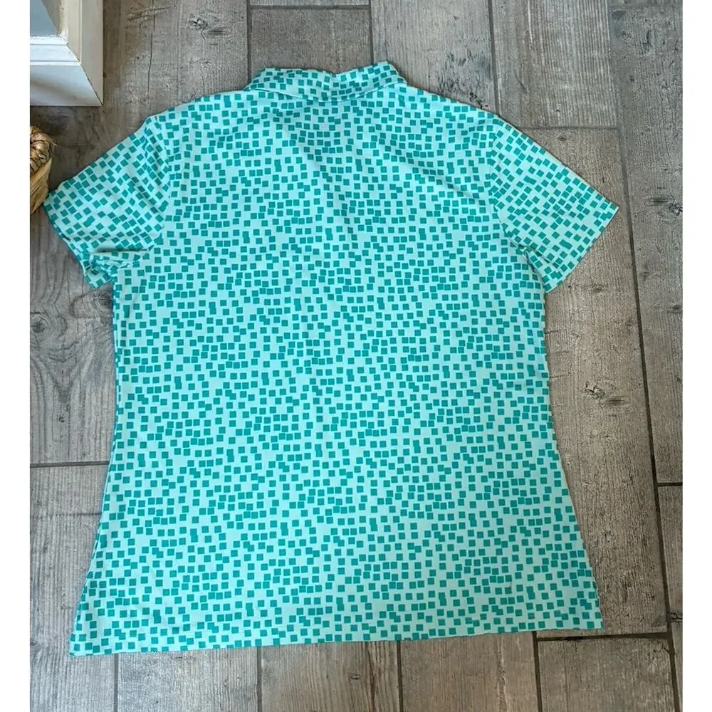 Nike Dri-Fit Women's Large Golf Polo Ridgewood Country Club NJ Turquoise